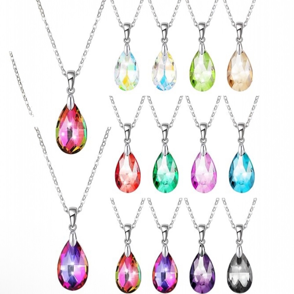 Teardrop Cubic Zirconia Necklace NEW (1)
